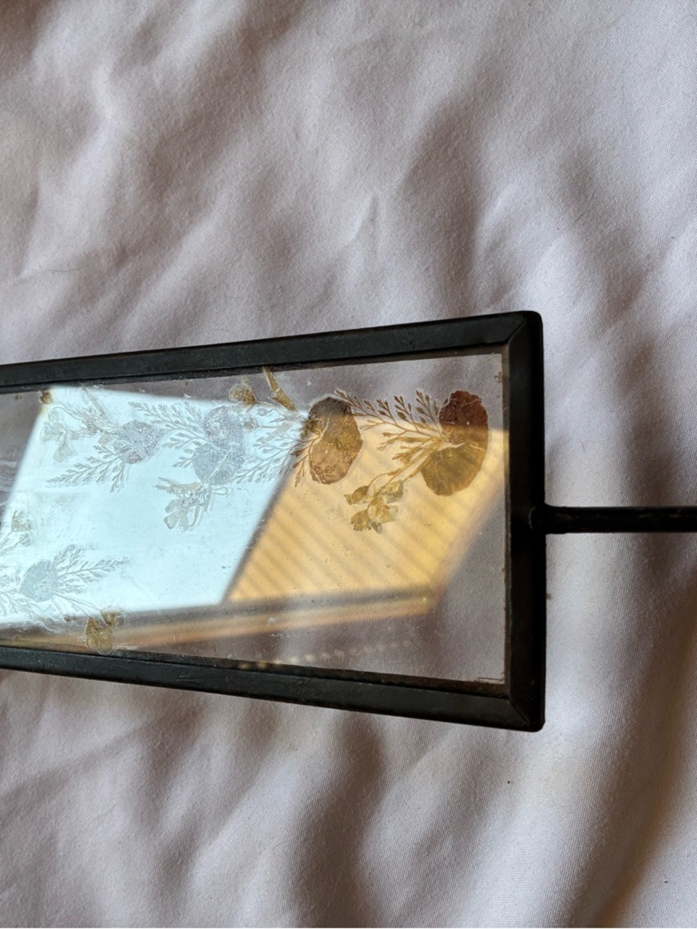 Lasting Impressions stained glass pressed real flower Hearts window candle Spike - Picture 9 of 11